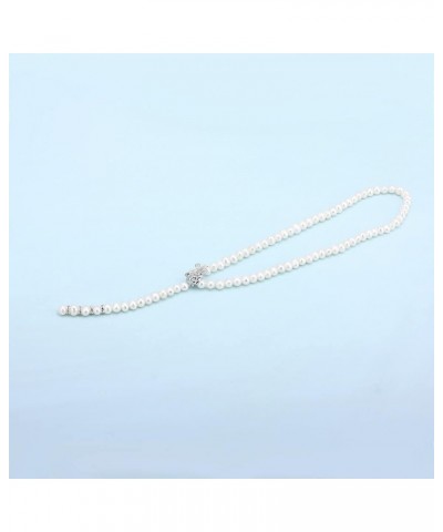 Rose CZ White Freshwater Handmade Pearl Strand Necklace for Women $9.71 Necklaces