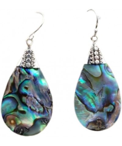 Sterling Silver and Abalone Shell Filigree Teardrop Earrings $13.05 Earrings