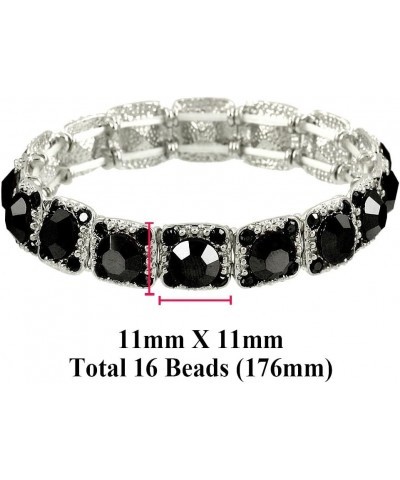 Crystal Stretch Bracelet Wedding Bracelet Black. $10.12 Bracelets