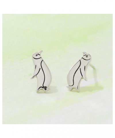 Jewelry Sterling Silver Penguin Stud Earrings $13.24 Earrings