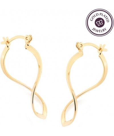 18K Gold-Plated Stylish Hoop Earrings, Luxury, Elegant & Unique Jewelry Piece $20.88 Earrings