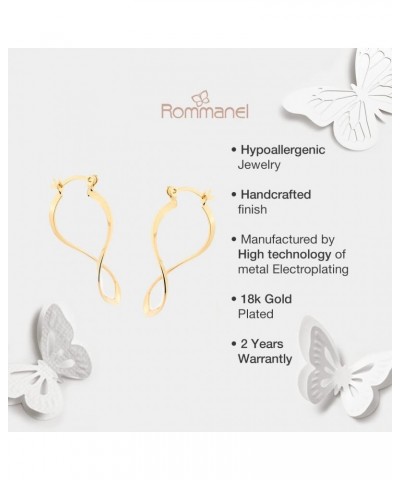 18K Gold-Plated Stylish Hoop Earrings, Luxury, Elegant & Unique Jewelry Piece $20.88 Earrings