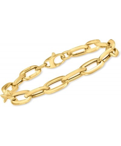 Italian 14kt Yellow Gold Paper Clip Link Bracelet 8 Inches $172.52 Bracelets