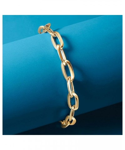 Italian 14kt Yellow Gold Paper Clip Link Bracelet 8 Inches $172.52 Bracelets