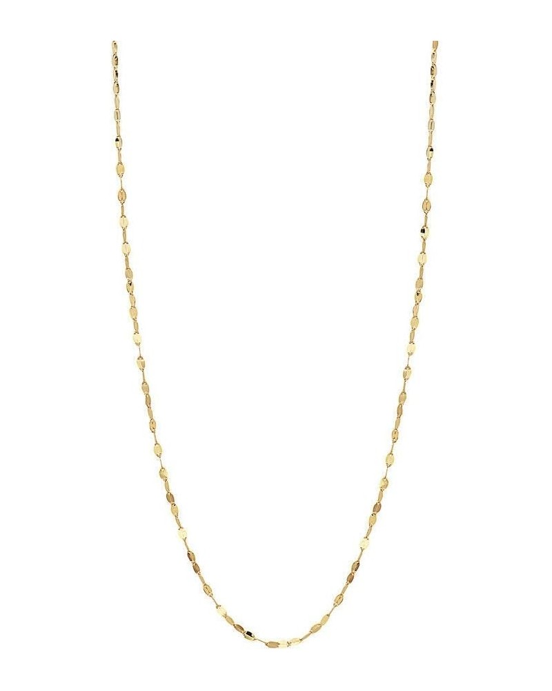 10K Solid Gold 1.0MM Diamond Cut Mirror Chain Necklace -Two Colors Rose and Yellow Gold,Unisex Sizes 16"-30 Yellow Gold 30 $3...