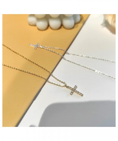 Cross Necklace for Women 14k Gold/Silver Plated Tiny Cross Pendant Necklace for Women Simple Layered Cross Necklaces for Wome...