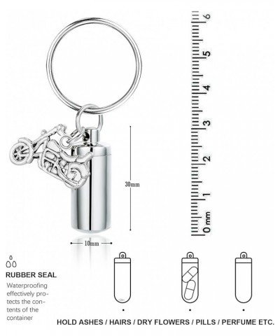 Cylinder Vial Urn Keychain for Ashes Cremation Urn Necklace Keepsake Ashes Memorial Jewelry for Humans Motorcycles $8.79 Neck...