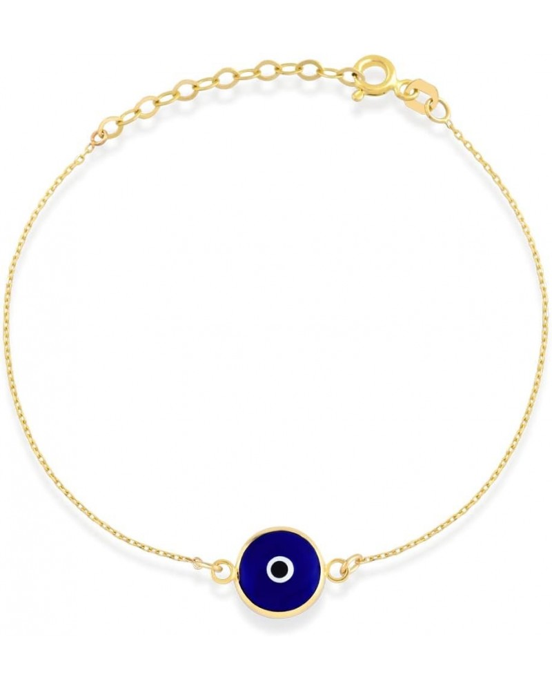 14k Real Gold Evil Eye Bracelet | 14k Gold Bracelet for Women | Blue, Black, Navy Blue, Red, White Evil Eye Bracelets | Women...