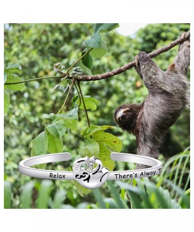 Lazy Sloth Jewelry Gift for Sloth Lovers Relax There's Always Tomorrow Bracelet for Women Girls Lazy Sloth Animal Gifts for M...