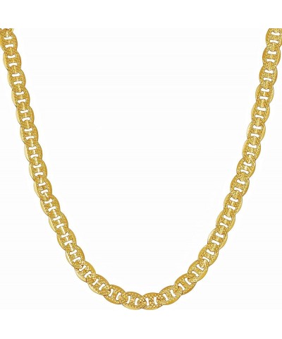 3mm Crushed Mariner Chain Necklace for Women 24k Gold Plated 20.0 Inches $19.11 Necklaces