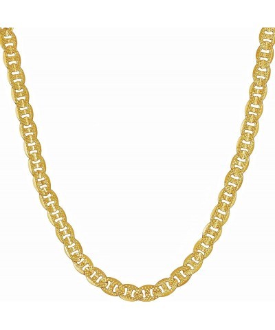 3mm Crushed Mariner Chain Necklace for Women 24k Gold Plated 20.0 Inches $19.11 Necklaces