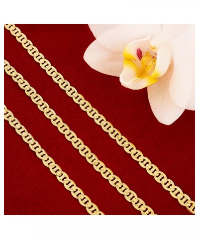 3mm Crushed Mariner Chain Necklace for Women 24k Gold Plated 20.0 Inches $19.11 Necklaces