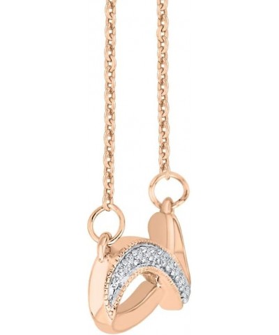 Gold or Sterling Silver Round Diamond Milgrain Infinity Pendant Necklace (1/20 cttw, J-K, SI2-I1) Rose Gold 10k $45.15 Necklaces