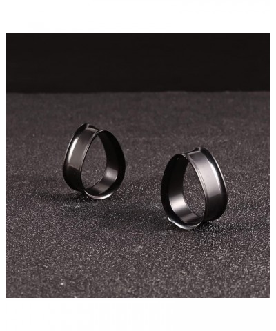 1 Pair 8-25mm Water Drop Design Stainless Steel Tunnels For Ears Gauges Plugs Stretchers Expander 0g-1 8mm(0G) Black $8.09 Bo...