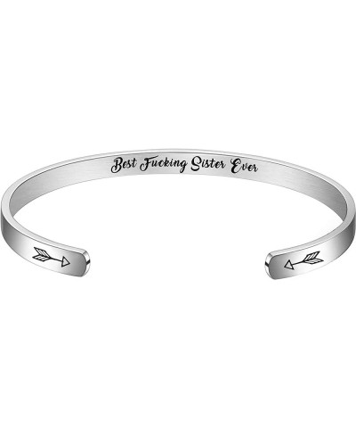 Inspirational Cuff Bangle Bracelet for Women Teen Girls Personalized Motivational Mantra Engraved 316L Surgical Stainless Ste...