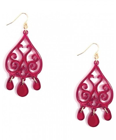 Colorful Acrylic Resin Dangle Drop Earrings for Women H.PNK $12.25 Earrings