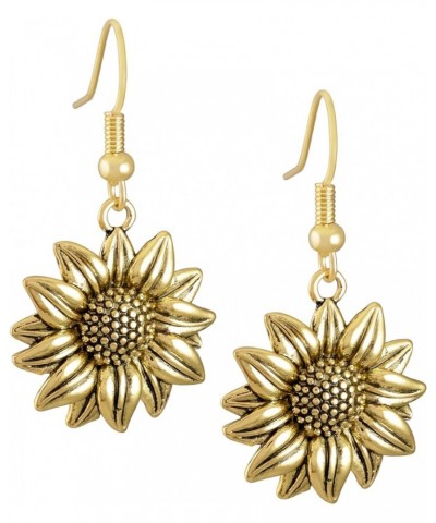 Vintage Boho Hippie Flower Sunflower Dangle Drop Earrings, Bohemian Summer Statement Jewelry Gift for Women 09 $7.01 Earrings