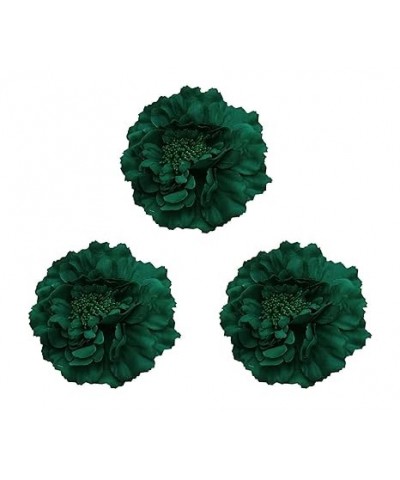 Women's Bohemia Peony Flowers Hairpin Hair Clip Flower Brooch for Travel Party Festivals (Black Dark Purple White) 3 Pcs Dark...