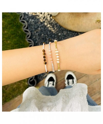 Womens Miyuki Beads Pearl Bracelets Handmade Summer Strands Bracelets Adjustable Fashion Friendship Jewelry $9.18 Bracelets