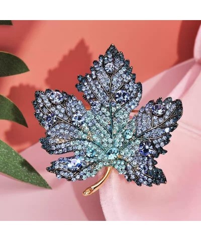 Floral Series Brooch Jewelry For Woman Fashion, Large Costume Broches & Pins Christmas Gift Blue Maple Leaf $7.01 Brooches & ...