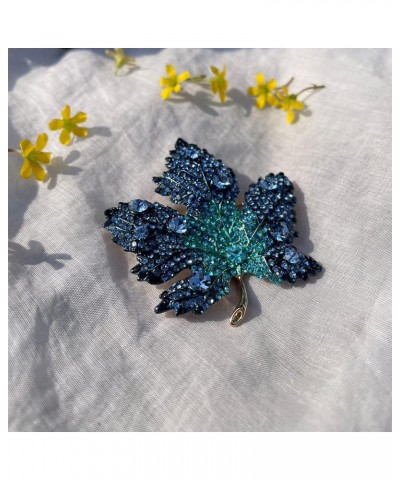 Floral Series Brooch Jewelry For Woman Fashion, Large Costume Broches & Pins Christmas Gift Blue Maple Leaf $7.01 Brooches & ...