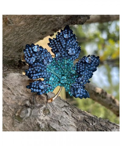 Floral Series Brooch Jewelry For Woman Fashion, Large Costume Broches & Pins Christmas Gift Blue Maple Leaf $7.01 Brooches & ...