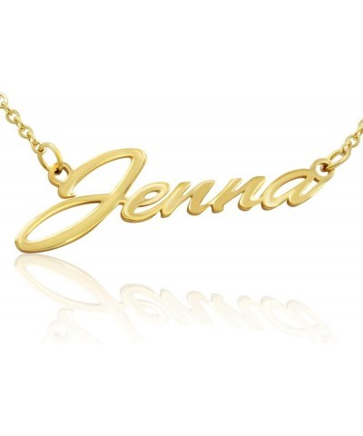 Custom Name Necklace Personalized in Silver and Gold Tone, Custom Name Plate Pendant For Women, Personalized Name Necklace Al...