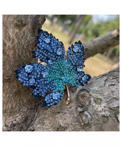 Floral Series Brooch Jewelry For Woman Fashion, Large Costume Broches & Pins Christmas Gift Blue Maple Leaf $7.01 Brooches & ...