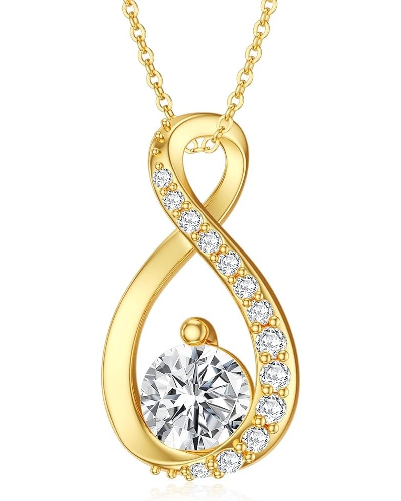 14K Gold Necklace Real Gold Pendant Christmas Jewelry Gifts for Women Girls B2-Infinity $86.95 Necklaces