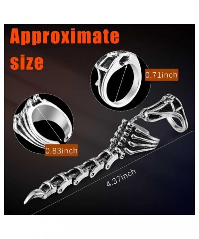 2 Pcs Scorpion Ring Halloween Cosplay Ring Silver Scorpion Ring Gothic Knuckle Joint Finger Ring Adjustable Scorpion Ring for...