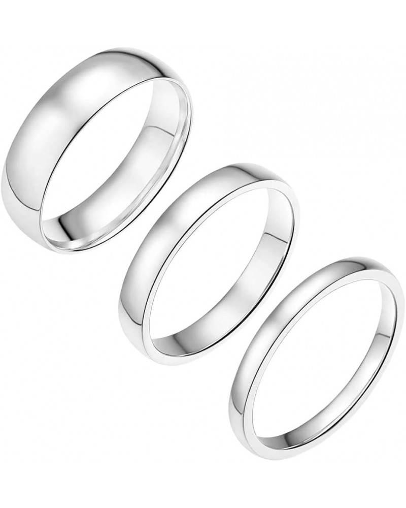 Gold Stacking Rings Set for Women - 2/4/6MM 3PCS 18K Gold Plated, High Polish, Comfort Fit Silver $9.35 Rings