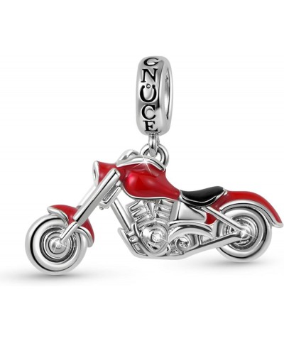 Motorcycle Pendant Charms for Bracelet/Necklace 925 Sterling Silver Black Sidecar Vintage Car Charms for Women Girls Jewelry ...