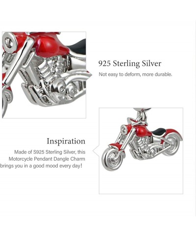 Motorcycle Pendant Charms for Bracelet/Necklace 925 Sterling Silver Black Sidecar Vintage Car Charms for Women Girls Jewelry ...