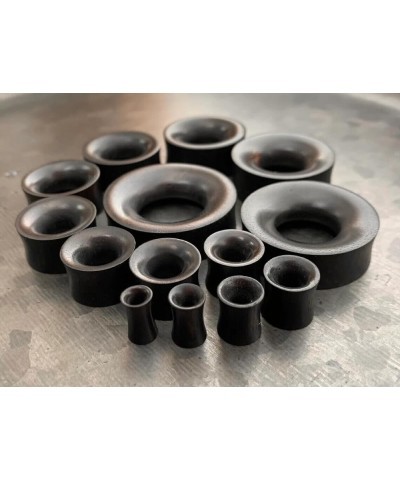 PAIR of Concave Black Areng Wood Organic Double Flare Tunnels/Plugs - Body Jewelry 3/4" (19mm) $13.20 Body Jewelry