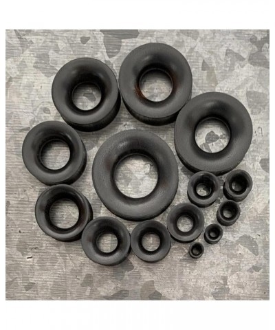 PAIR of Concave Black Areng Wood Organic Double Flare Tunnels/Plugs - Body Jewelry 3/4" (19mm) $13.20 Body Jewelry