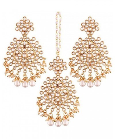 Jhumki Ethnic Fusion Bollywood Party Wear Earrings Ethnic Fashion Statement Jewelry For Women Girls Golden White 9 $14.40 Ear...