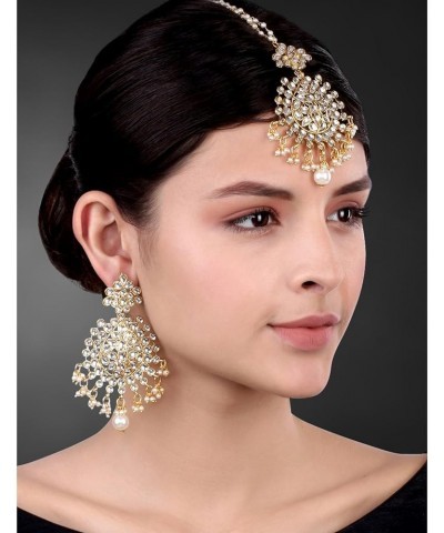 Jhumki Ethnic Fusion Bollywood Party Wear Earrings Ethnic Fashion Statement Jewelry For Women Girls Golden White 9 $14.40 Ear...