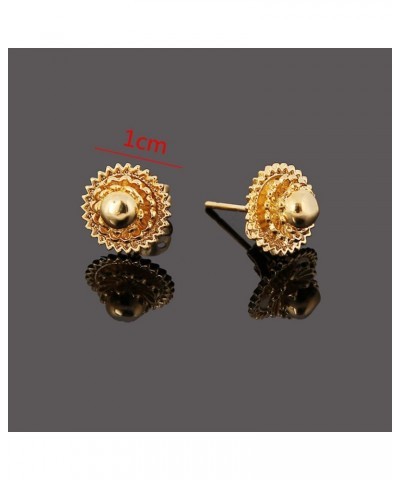 Fashion Ethiopian 1cm Small Ear Stud Wedding Earring for African Wedding $9.74 Earrings