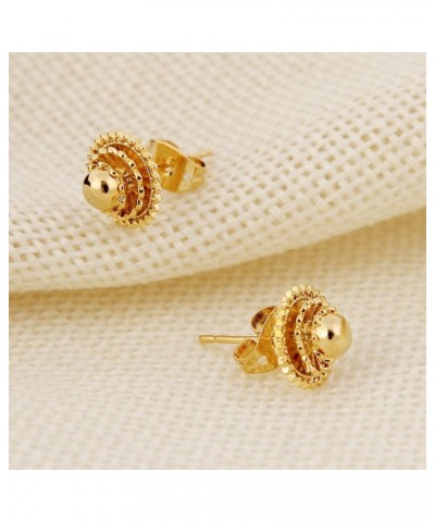 Fashion Ethiopian 1cm Small Ear Stud Wedding Earring for African Wedding $9.74 Earrings