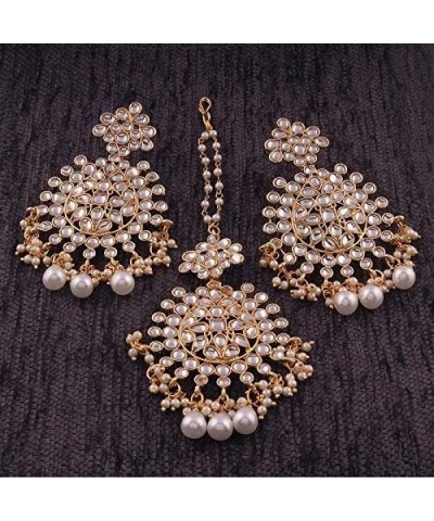 Jhumki Ethnic Fusion Bollywood Party Wear Earrings Ethnic Fashion Statement Jewelry For Women Girls Golden White 9 $14.40 Ear...