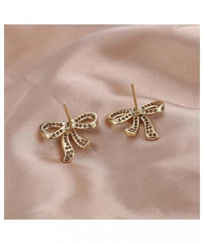 Bow Tie Bowknot Ribbon Earrings for Women Girls Cute Bow Stud Statement Earrings Gold Silver Stud Dangle Earrings Gifts bow 3...