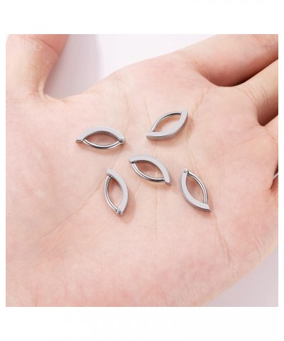 5Pcs 14G Surgical Steel Clicker Belly Button Rings for Women Girls Belly Rings Reverse Curved Navel Rings for Men Barbell Bod...