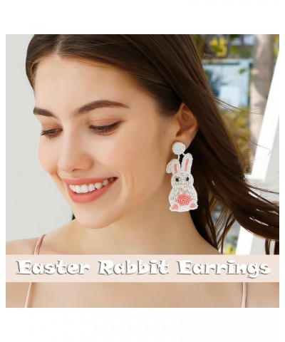 Easter Earrings Cute Rabbit Carrot Dangle Earring Set Spring Holiday Easter Gifts $6.00 Earrings