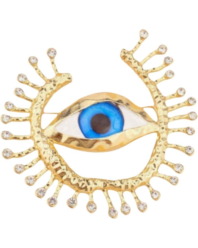 Lucky Charms Women's Evil Eye brooch Crystal rhinestones Personalized Evil Eye Fashion Large brooch Lapel brooch Women's Cat ...