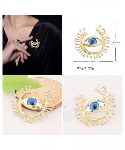 Lucky Charms Women's Evil Eye brooch Crystal rhinestones Personalized Evil Eye Fashion Large brooch Lapel brooch Women's Cat ...