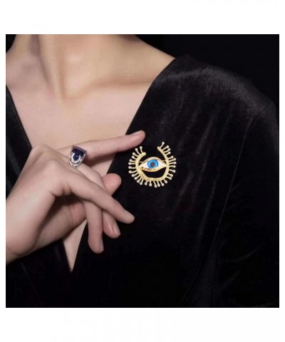 Lucky Charms Women's Evil Eye brooch Crystal rhinestones Personalized Evil Eye Fashion Large brooch Lapel brooch Women's Cat ...