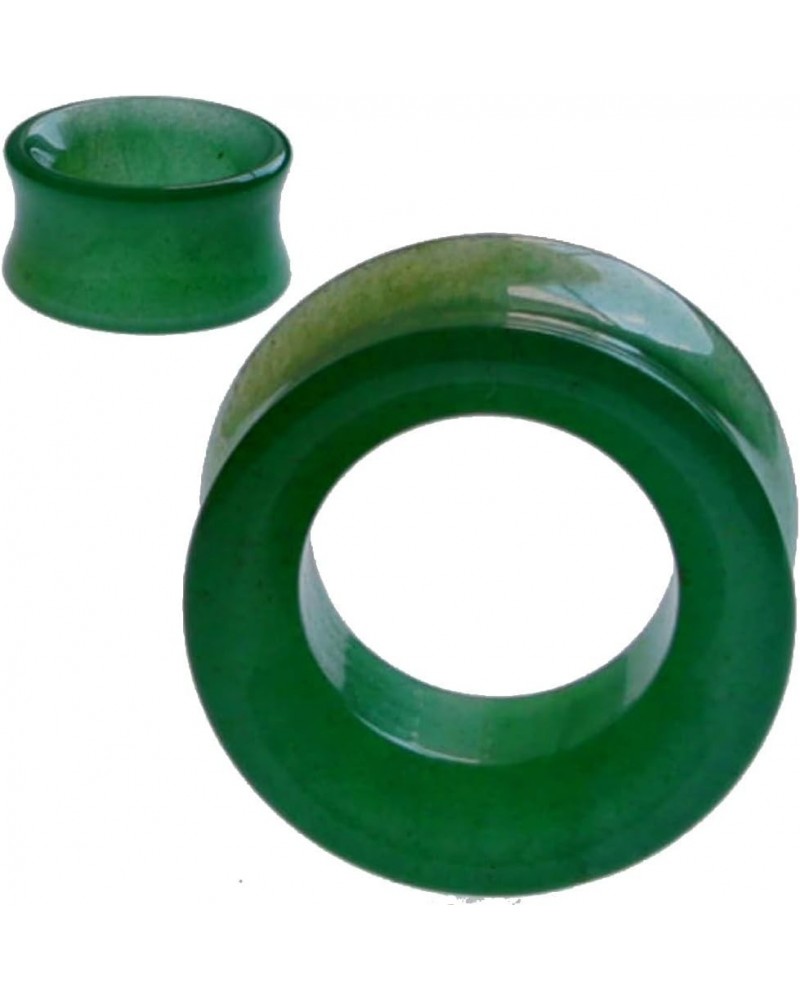 soscene Ear Gauges Center Hole Jade Organic Stone Ear Plugs Sold in Pairs 14mm-9/16 inch $11.79 Others