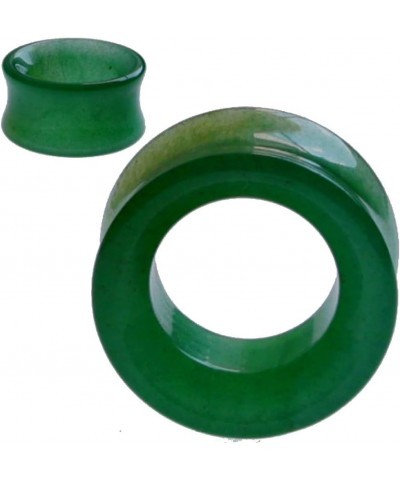 soscene Ear Gauges Center Hole Jade Organic Stone Ear Plugs Sold in Pairs 14mm-9/16 inch $11.79 Others