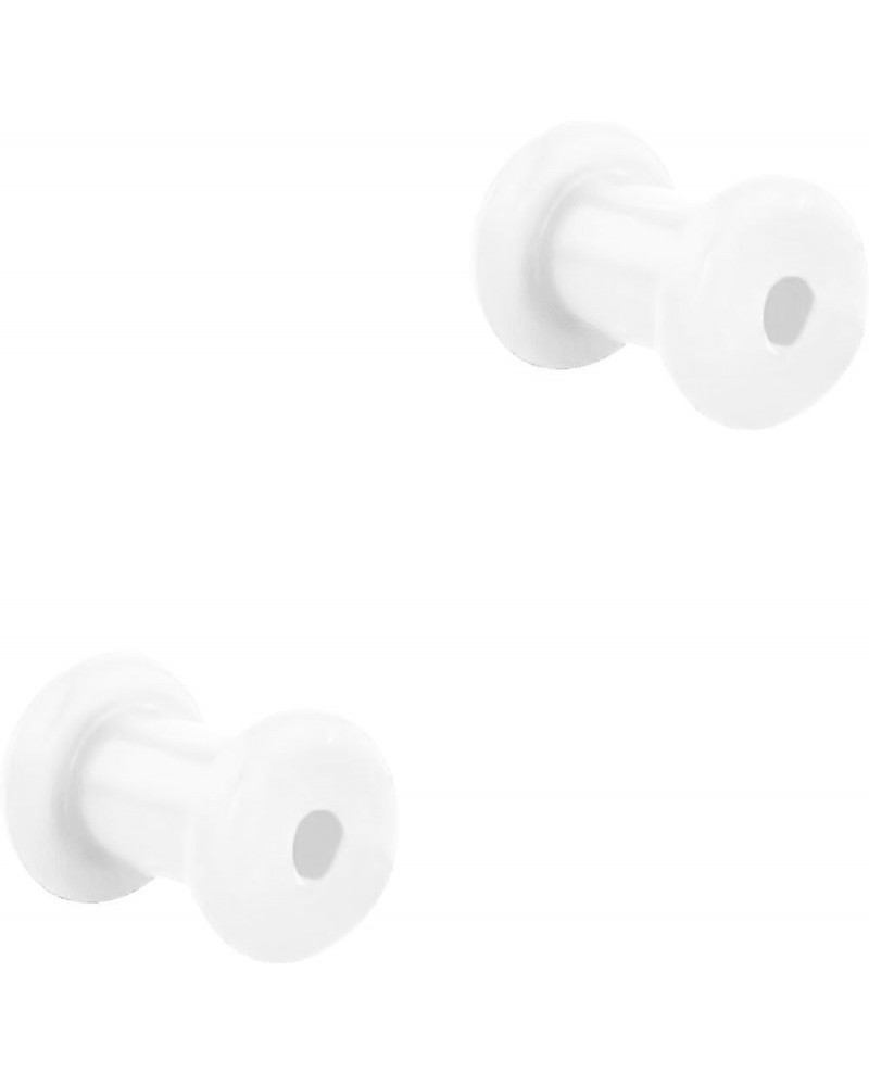 Set of 6G Ultra Soft Comfort Fit Silicone Ear Gauges, 6 Gauge 4mm Flat Double Flared Tunnel Plug Earrings 4mm (6G) White $8.8...