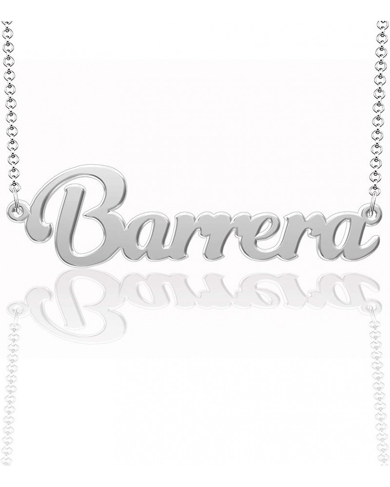 Real Silver Custom Name Necklace Personalized Nameplate Silver Pendant 925 Barrera $13.33 Necklaces